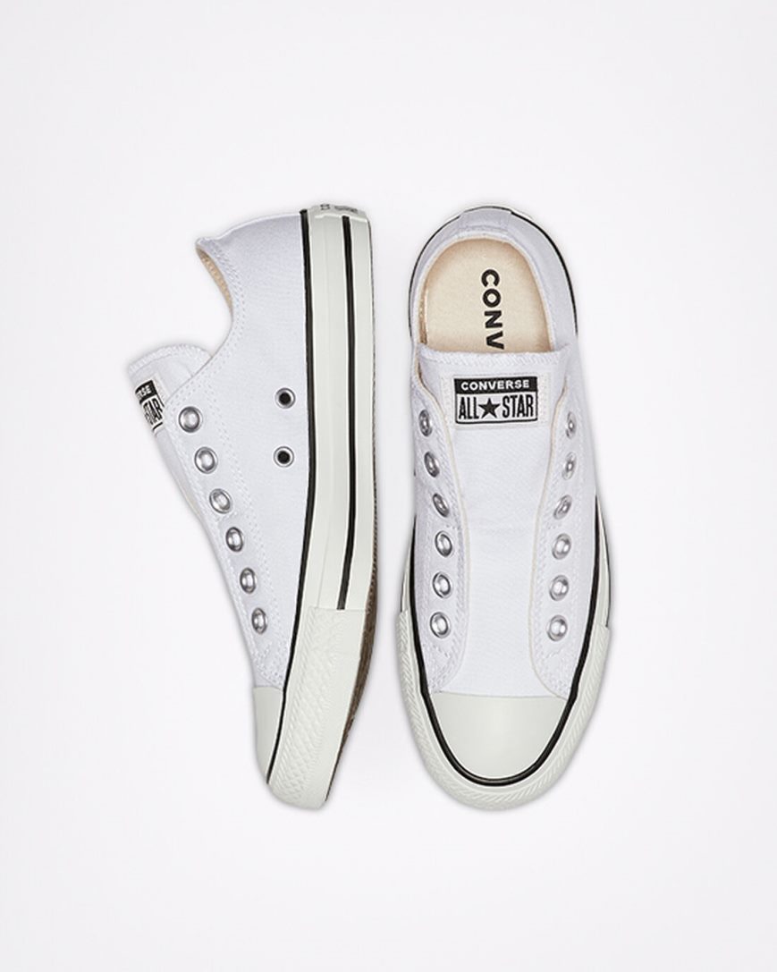 Pánské Boty Slip On Converse Chuck Taylor All Star Bílé Černé Bílé | CZ PQ31R89